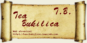 Tea Bukilica vizit kartica